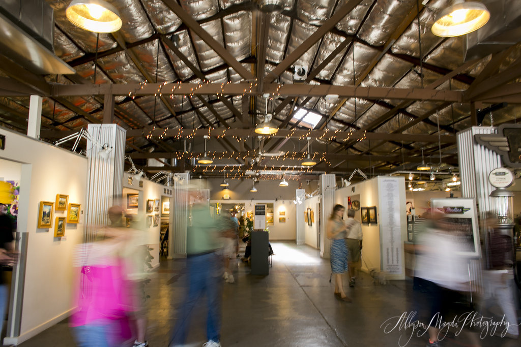 Studios on the Park, a nonprofit open studios art center in the heart of historic downtown Paso Robles features open studios, artists in residence, galleries and exhibitions, and educational programs in the Arts for intergenerational audiences. Atrium photo by Allyson Magda Photography. Photos courtesy Studios on the Park.